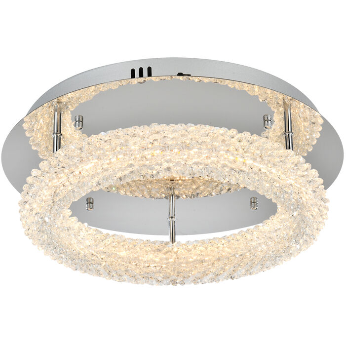 Bowen 1 Light 18 inch Chrome Flush Mount Ceiling Light