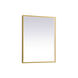 Pier 36 X 20 inch Brass LED Mirror