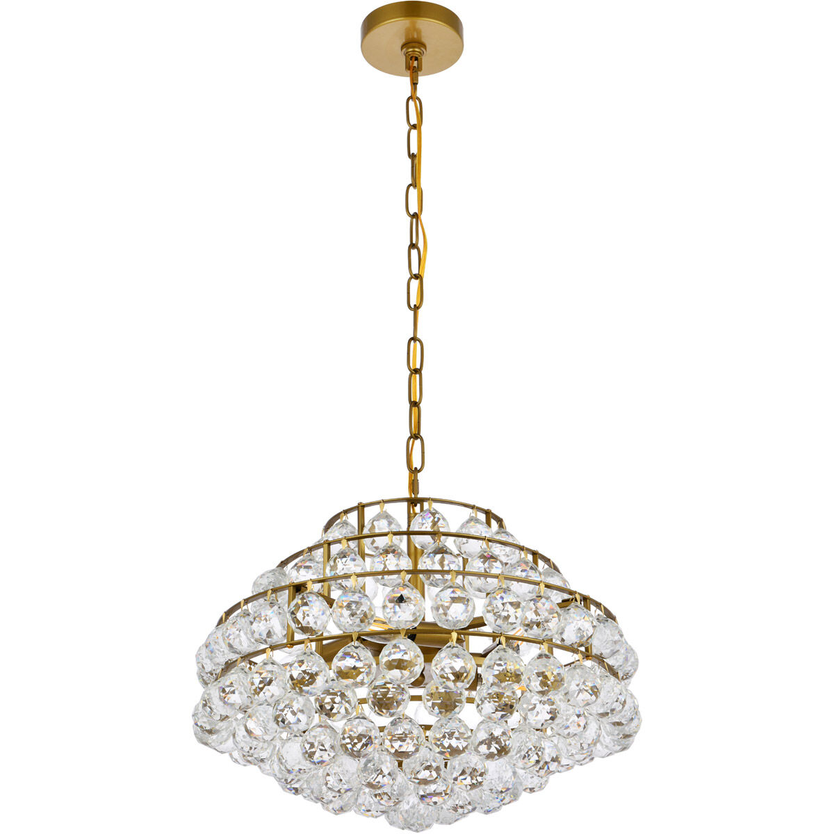 Savannah 5 Light 18 inch Brass Pendant Ceiling Light