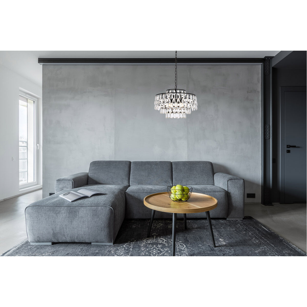 Mila 5 Light 20 inch Black Pendant Ceiling Light