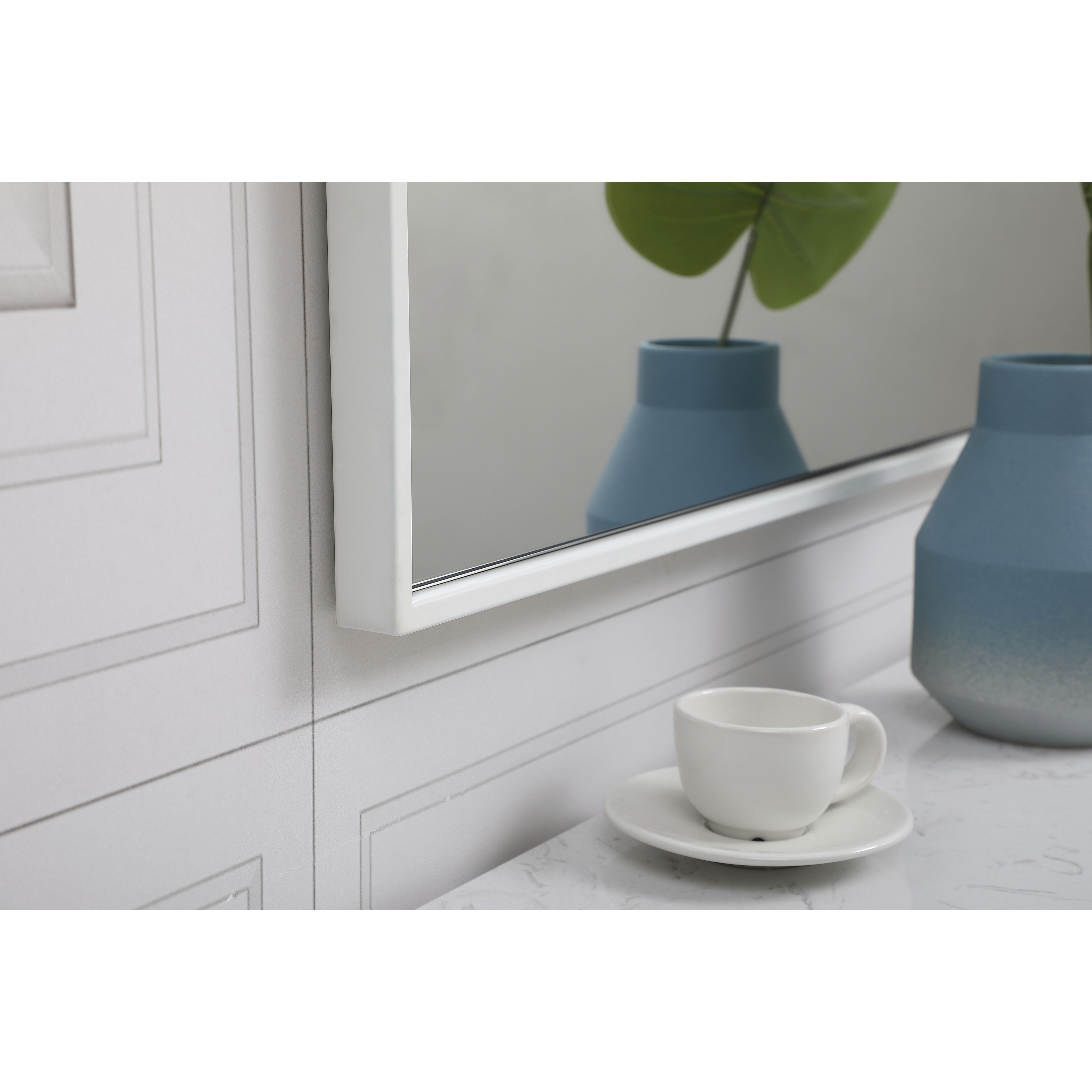 Monet 42 X 28 inch White Wall Mirror