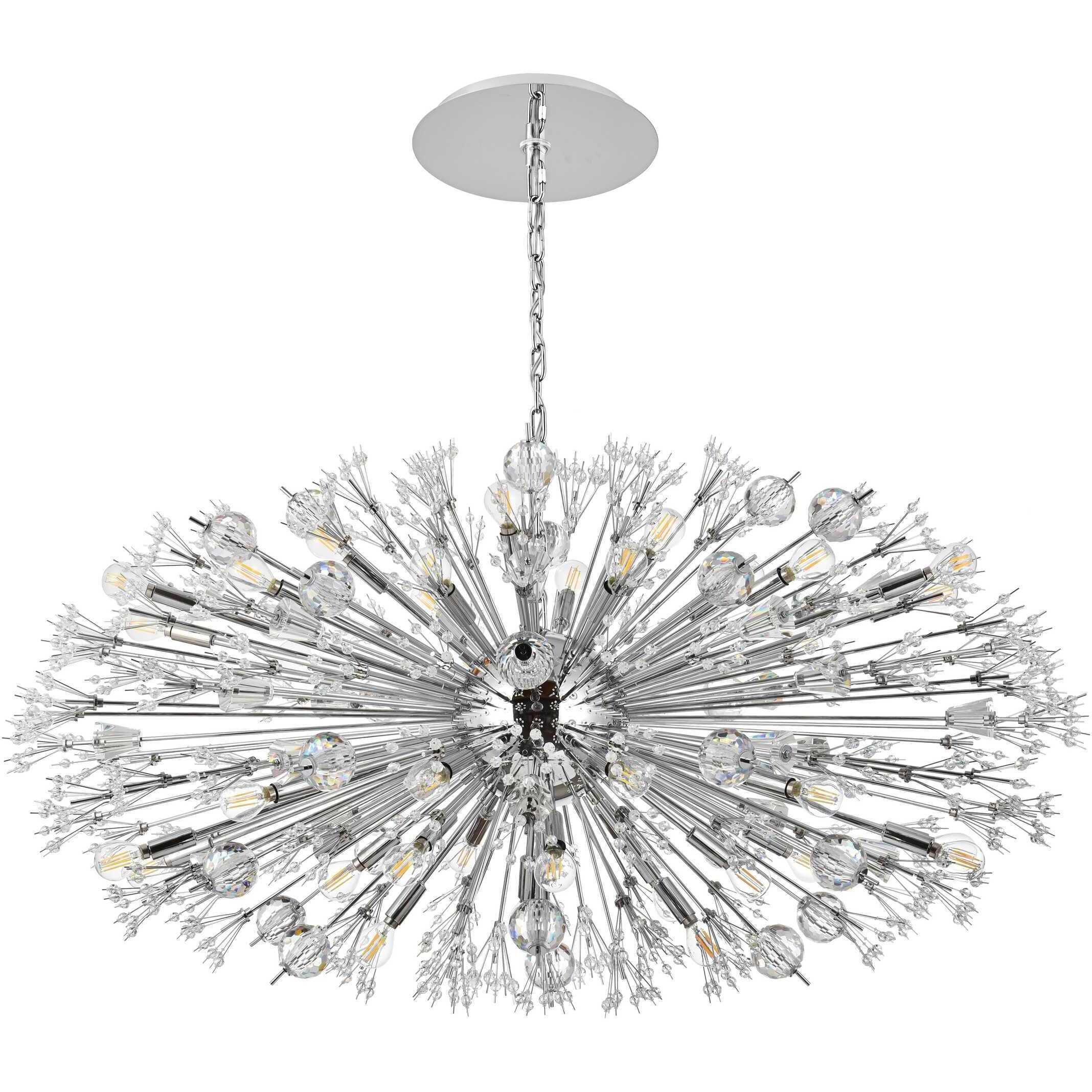 Vera 38 Light 25 inch Chrome Pendant Ceiling Light