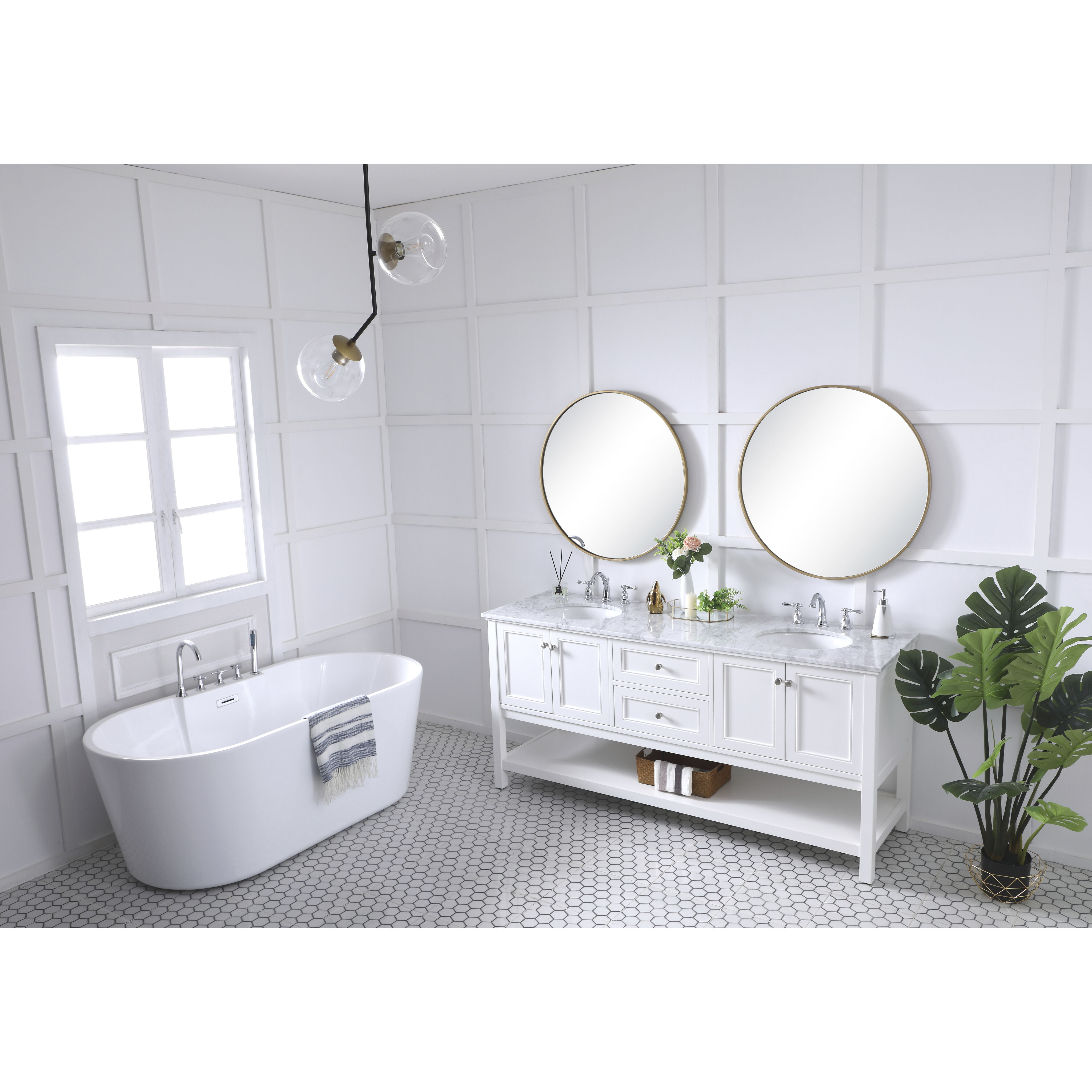 Metropolis 72 X 22 X 33.75 inch White Vanity Sink Set