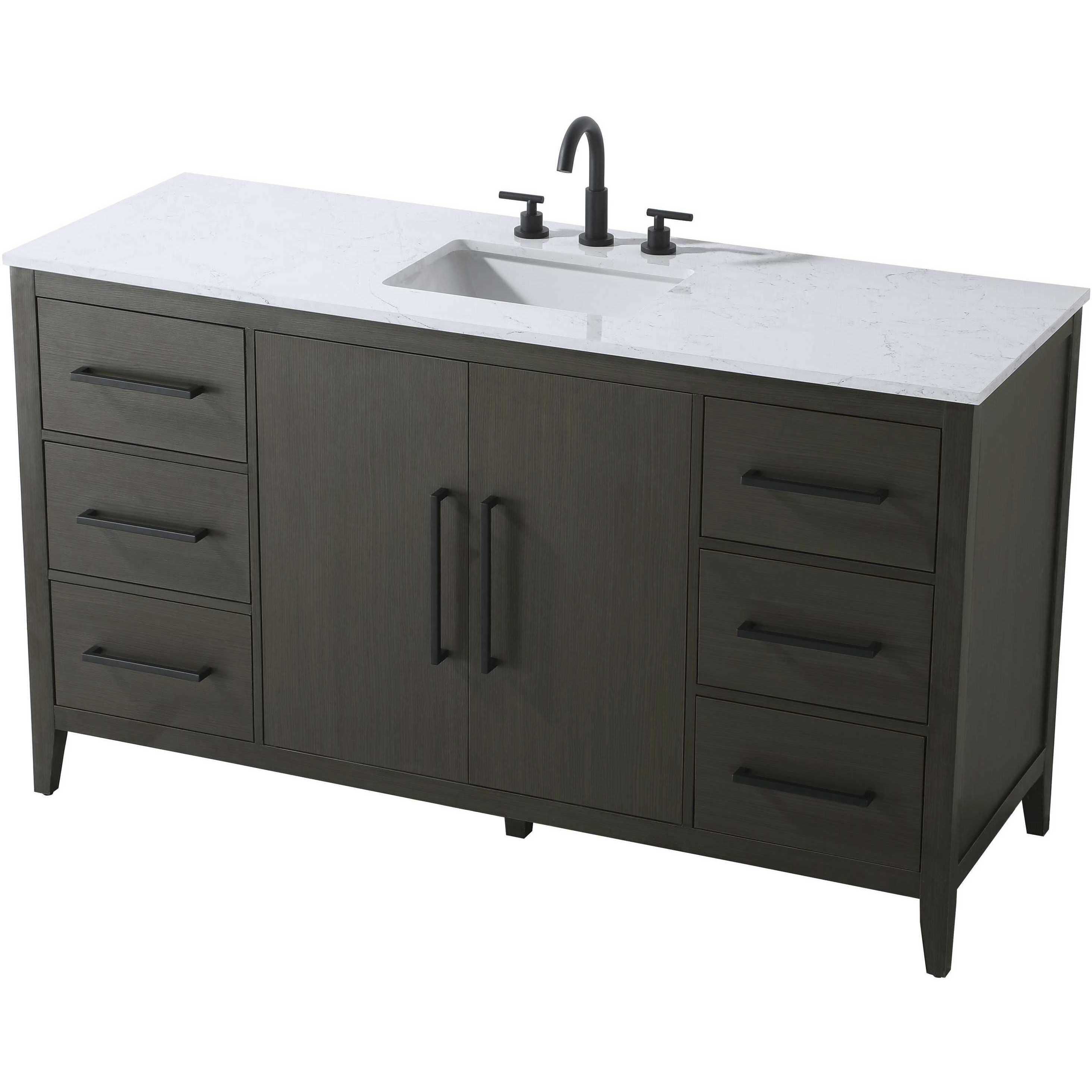 Millie 60 X 35 inch Mocha Brown Bathroom Vanity Cabinet