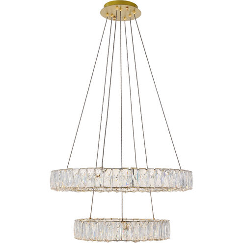 Monroe LED 24 inch Gold Pendant Ceiling Light