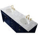 Park Avenue 72 X 22 X 35 inch Blue Vanity Sink Set