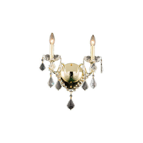 St. Francis 2 Light 13 inch Gold Wall Lamp Wall Light in Royal Cut