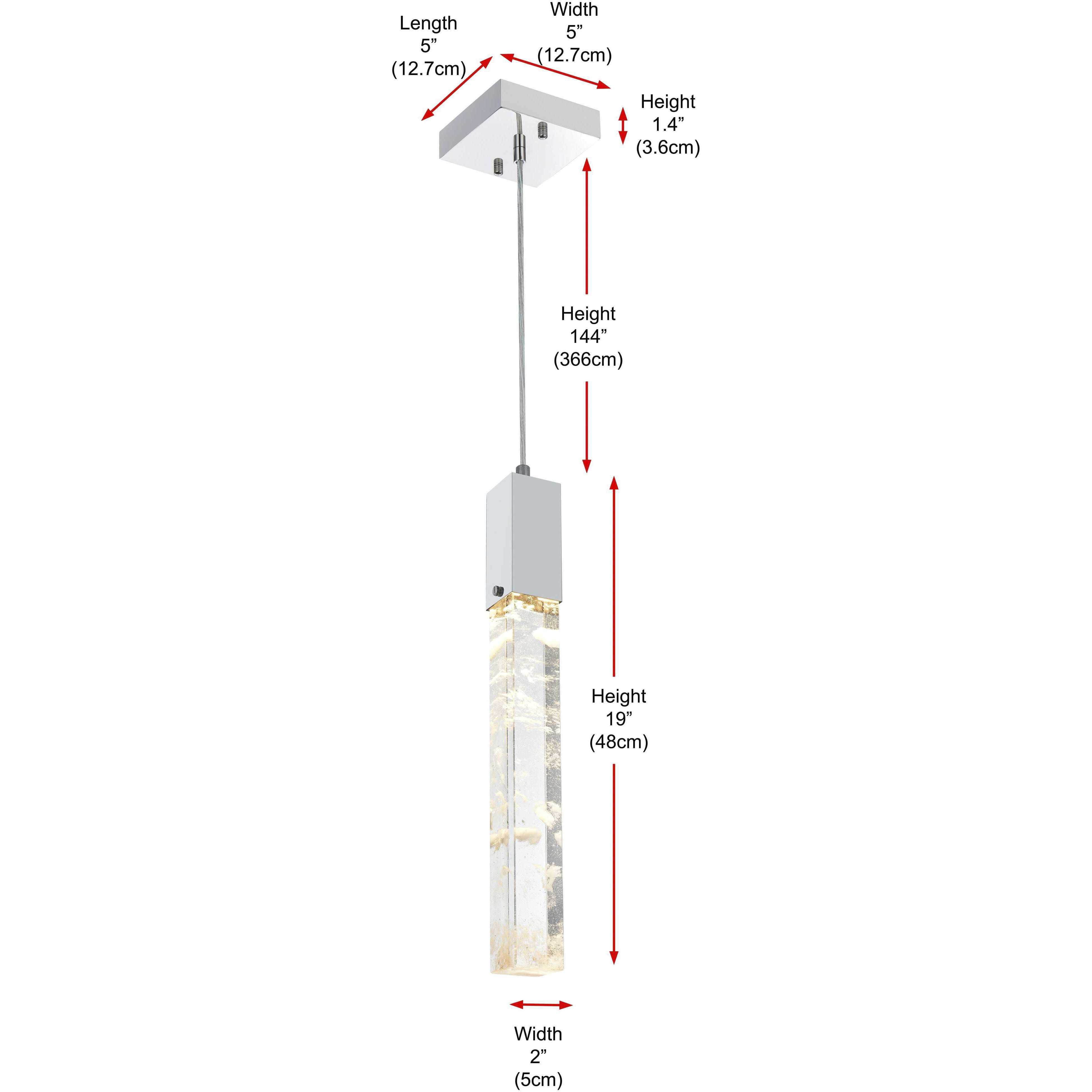 Aurora 1 Light 5 inch Chrome Pendant Ceiling Light