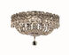 Century 4 Light 14 inch Chrome Flush Mount Ceiling Light in Royal Cut