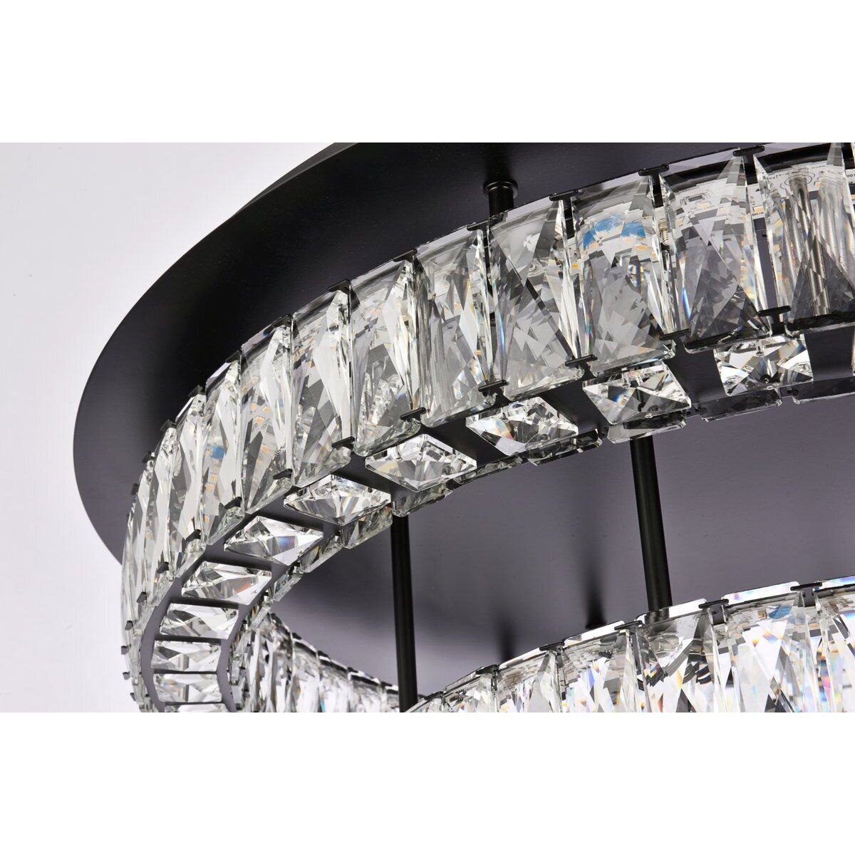 Monroe 2 Light 30 inch Black Flush Mount Ceiling Light