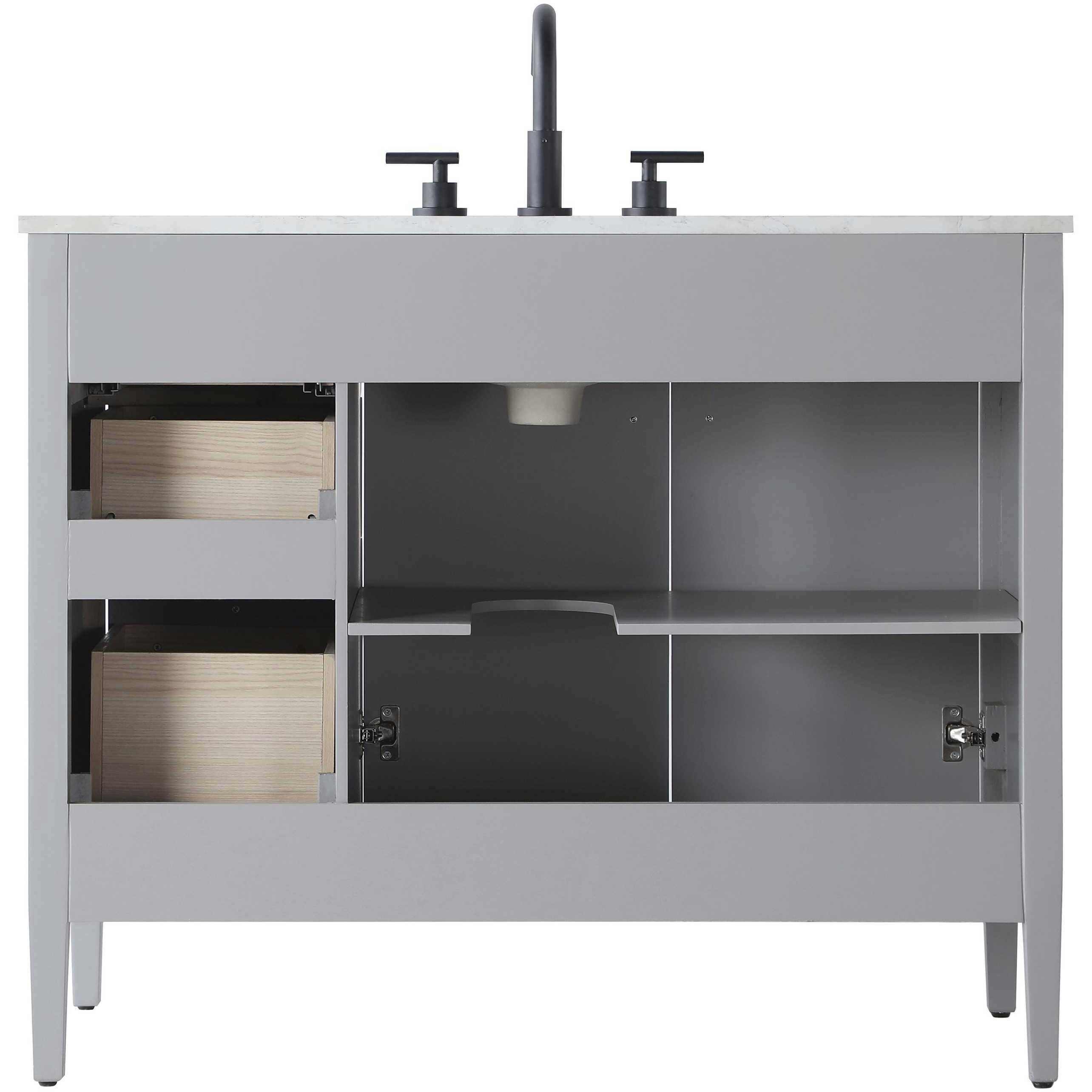 Blakely 42 X 34 inch Grey Bathroom Vanity Cabinet