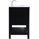 Metropolis 42 X 22 X 33.75 inch Black Vanity Sink Set
