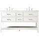 Sinclaire 60 X 22 X 34 inch White Vanity Sink Set