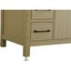 Nathan 42 X 34 inch Honey Brown Bathroom Vanity Cabinet