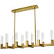 Noemi 10 Light 12 inch Satin Gold Pendant Ceiling Light