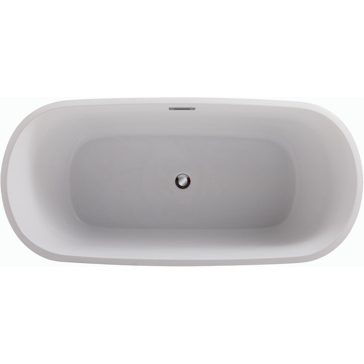 Coralie Glossy White and Chrome Bathtub
