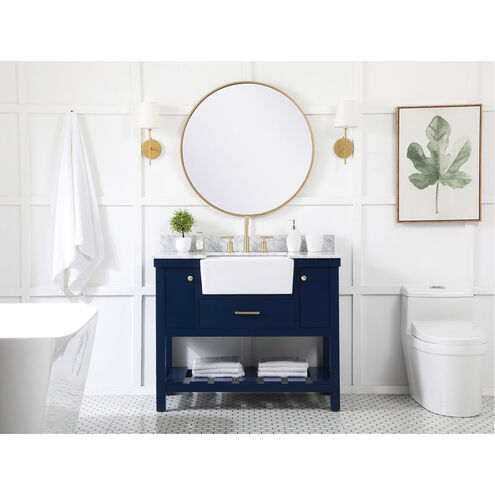 Clement 42 X 22 X 34 inch Blue Bathroom Vanity Cabinet