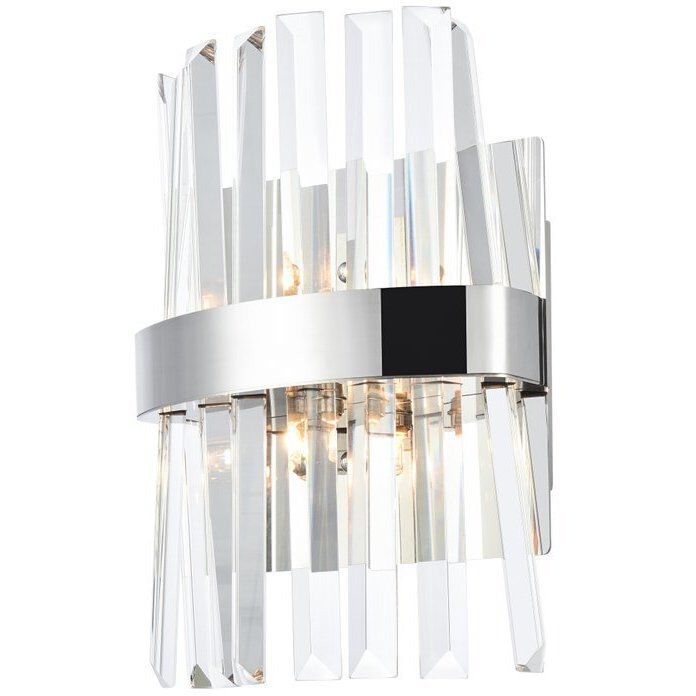 Serephina 2 Light 8 inch Chrome Bath Sconce Wall Light 