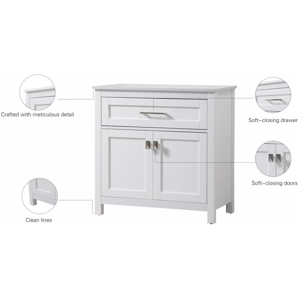 Adian White Bathroom Storage Cabinet
