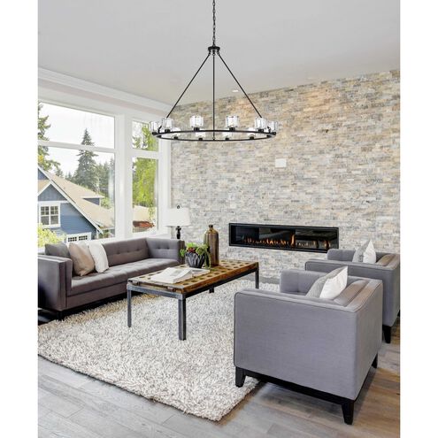 Cadence 12 Light 48 inch Black Chandelier Ceiling Light