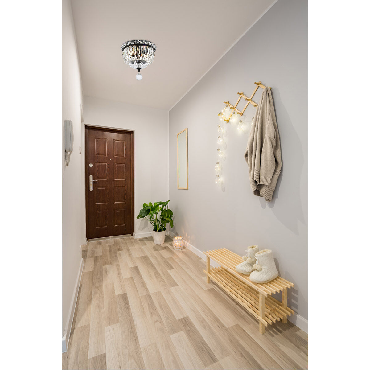 Tranquil 2 Light 8 inch Black and Clear Flush Mount Ceiling Light in Royal Cut