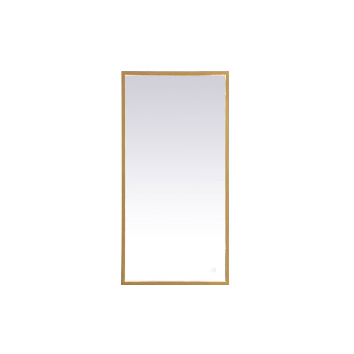 Pier 30 X 20 inch Brass LED Mirror