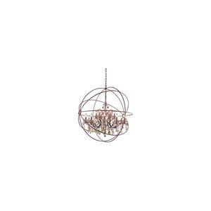 Geneva 18 Light 44 inch Rustic Intent Pendant Ceiling Light in Golden Teak, Urban Classic