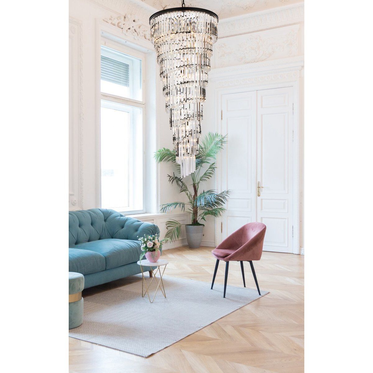 Sydney 35 Light 30 inch Matte Black Chandelier Ceiling Light