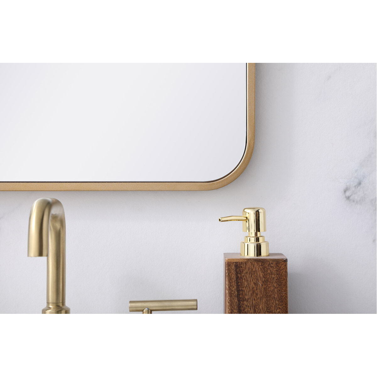 Evermore 36 X 18 inch Brass Mirror