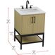 Lennox 24 X 34 inch Honey Brown Bathroom Vanity Cabinet