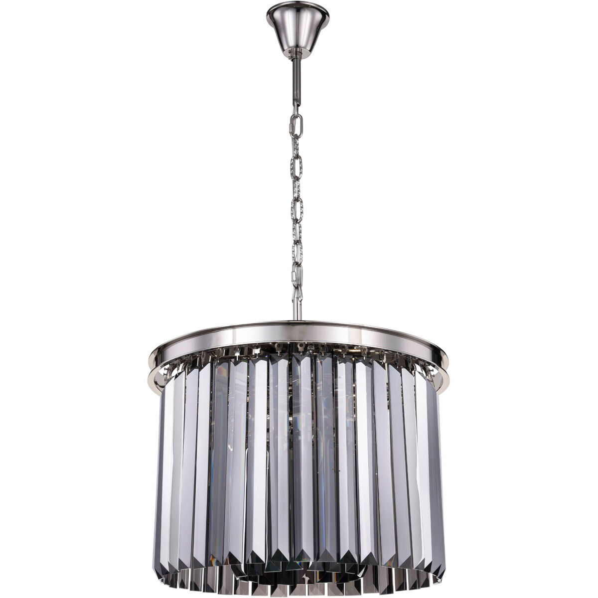 Sydney 6 Light 20 inch Polished Nickel Pendant Ceiling Light in Silver Shade, Urban Classic