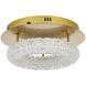 Bowen 1 Light 14 inch Satin Gold Flush Mount Ceiling Light