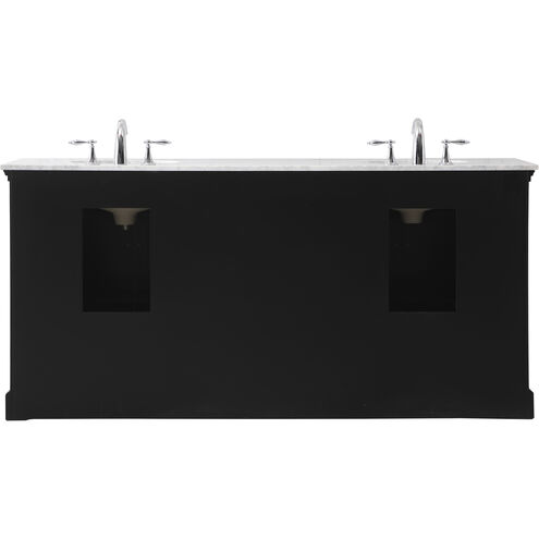 Clarence 72 X 22 X 35 inch Black Vanity Sink Set