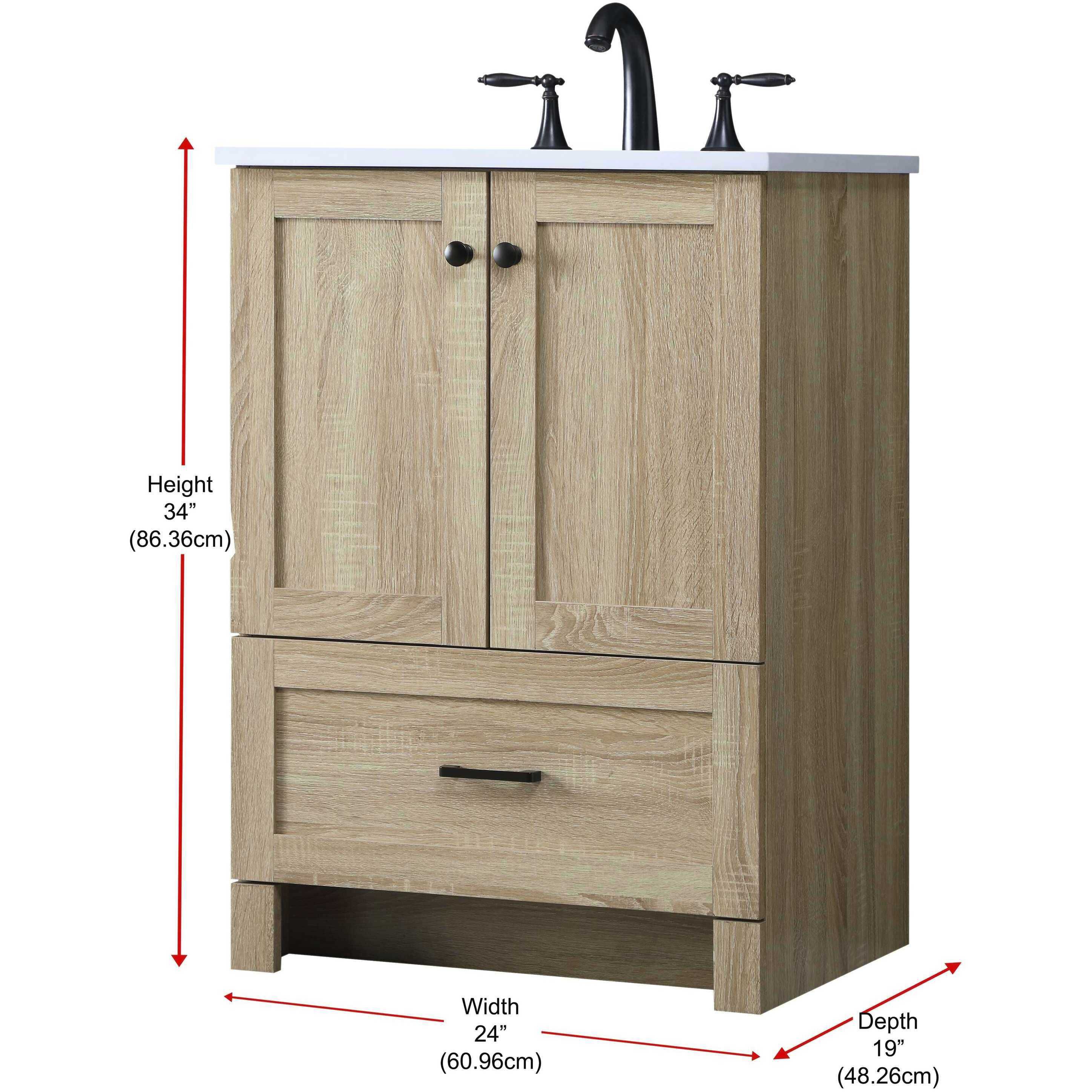 Soma 24 X 34 inch Mango Wood Bathroom Vanity Cabinet