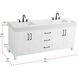 Nathan 72 X 34 inch White Bathroom Vanity Cabinet