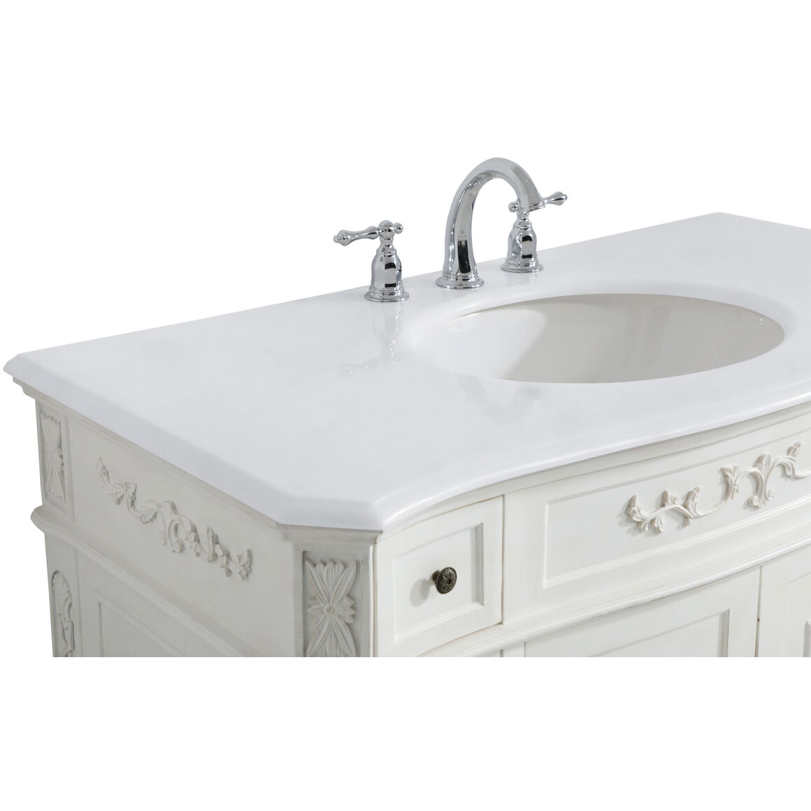 Danville 42 X 21 X 36 inch Antique White Vanity Sink Set