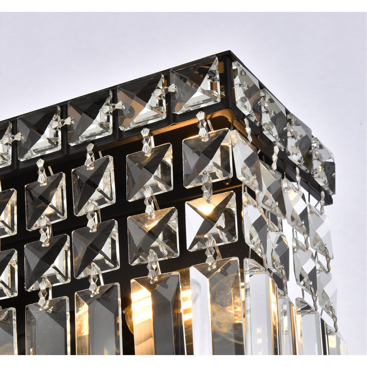 Maxime 3 Light 4.5 inch Black and Clear Wall Sconce Wall Light in Royal Cut