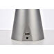 Illumen 26 inch 4 watt Metallic Grey LED Desk Lamp Portable Light, with USB Port