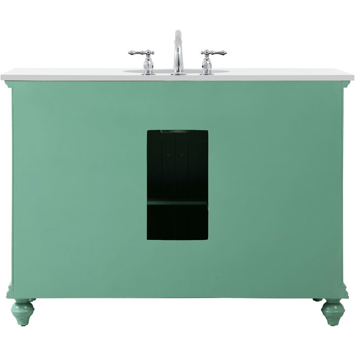 Otto 48 X 21 X 35 inch Vintage Mint Vanity Sink Set