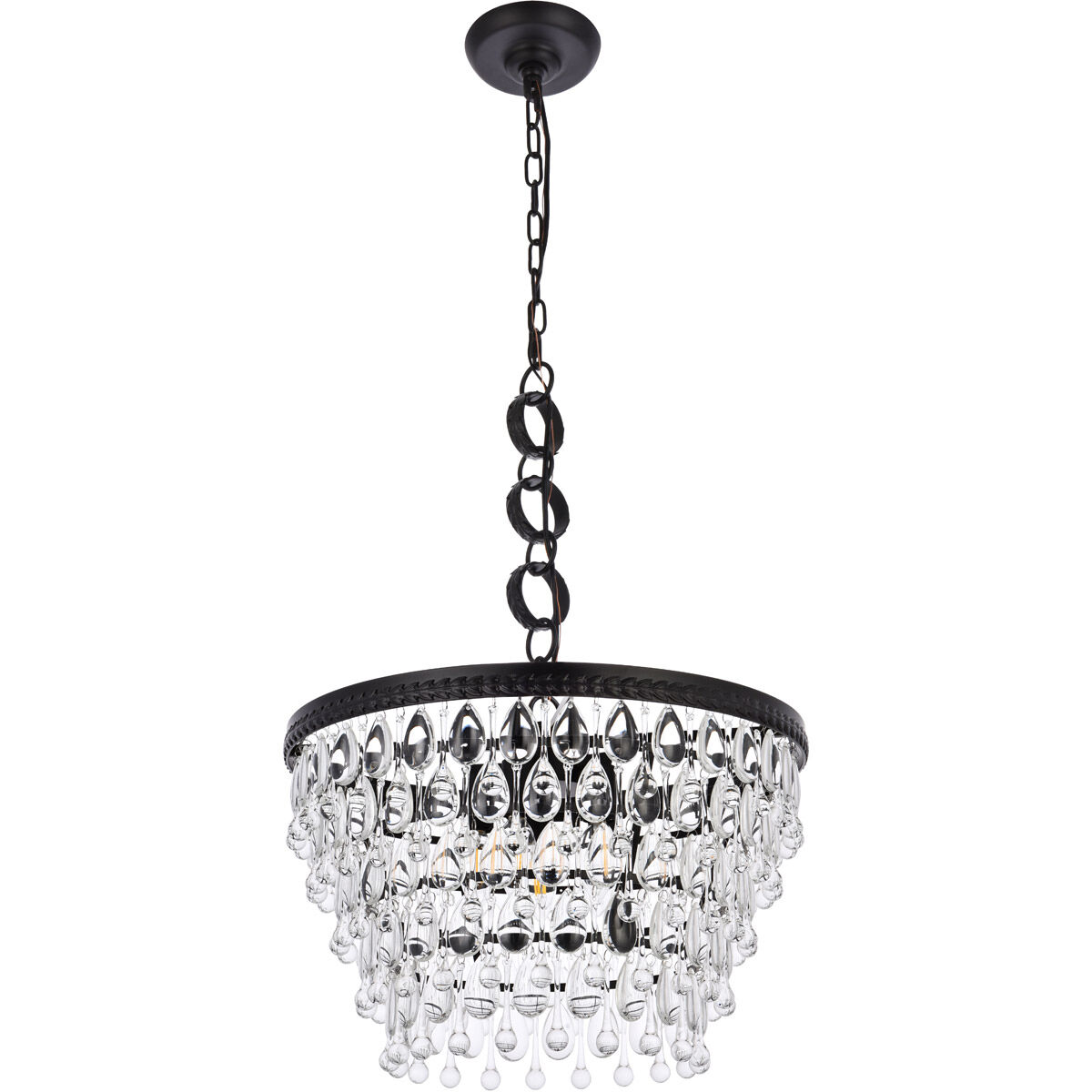 Nordic 5 Light 19 inch Black Pendant Ceiling Light