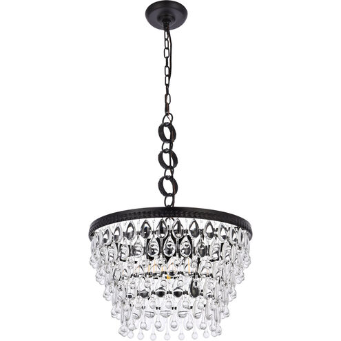 Nordic 5 Light 19 inch Black Pendant Ceiling Light