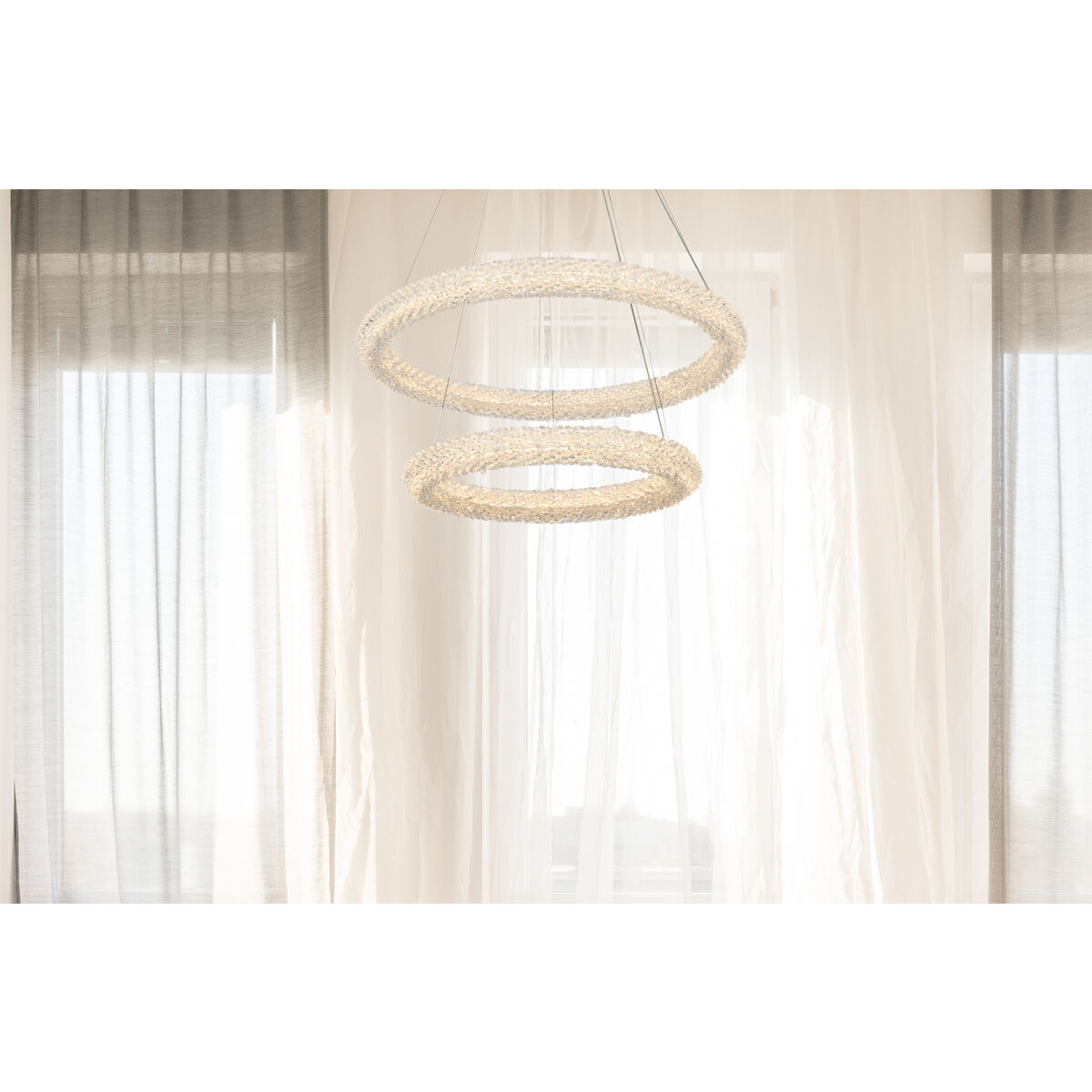 Bowen 2 Light 28 inch Chrome Chandelier Ceiling Light