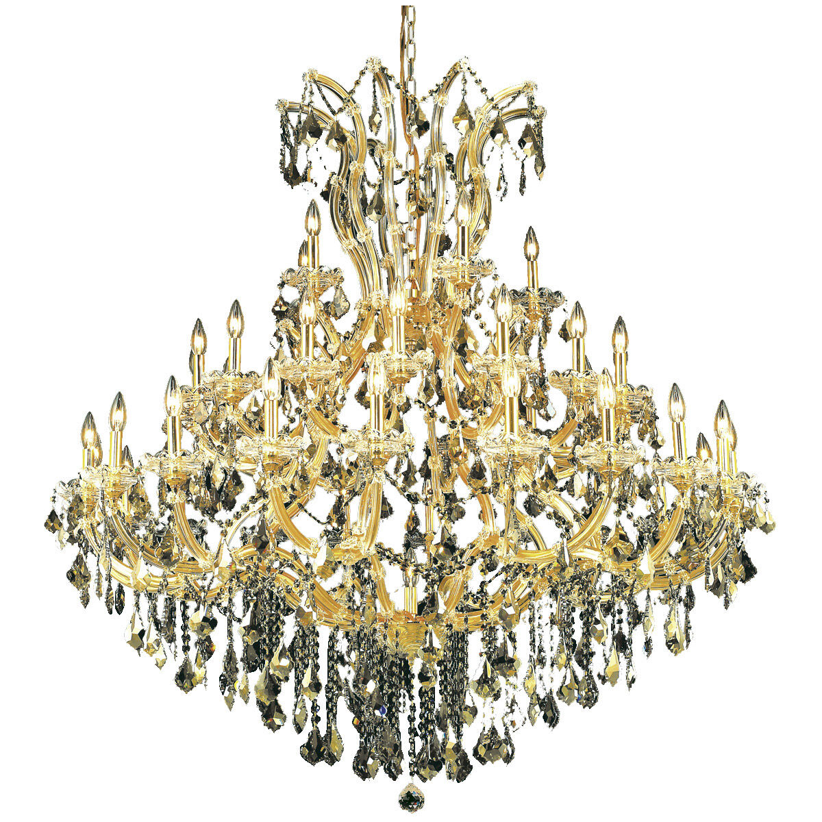 Maria Theresa 41 Light 52 inch Gold Foyer Ceiling Light in Golden Teak, Royal Cut