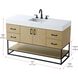 Caroline 54 X 34 inch Honey Brown Bathroom Vanity Cabinet