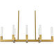 Noemi 8 Light 12 inch Satin Gold Pendant Ceiling Light