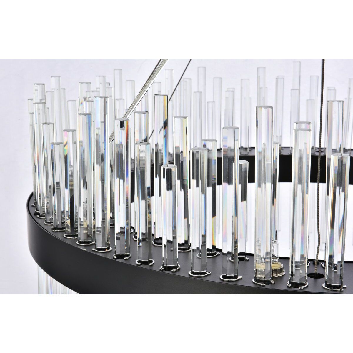 Dallas 18 Light 32 inch Black Chandelier Ceiling Light