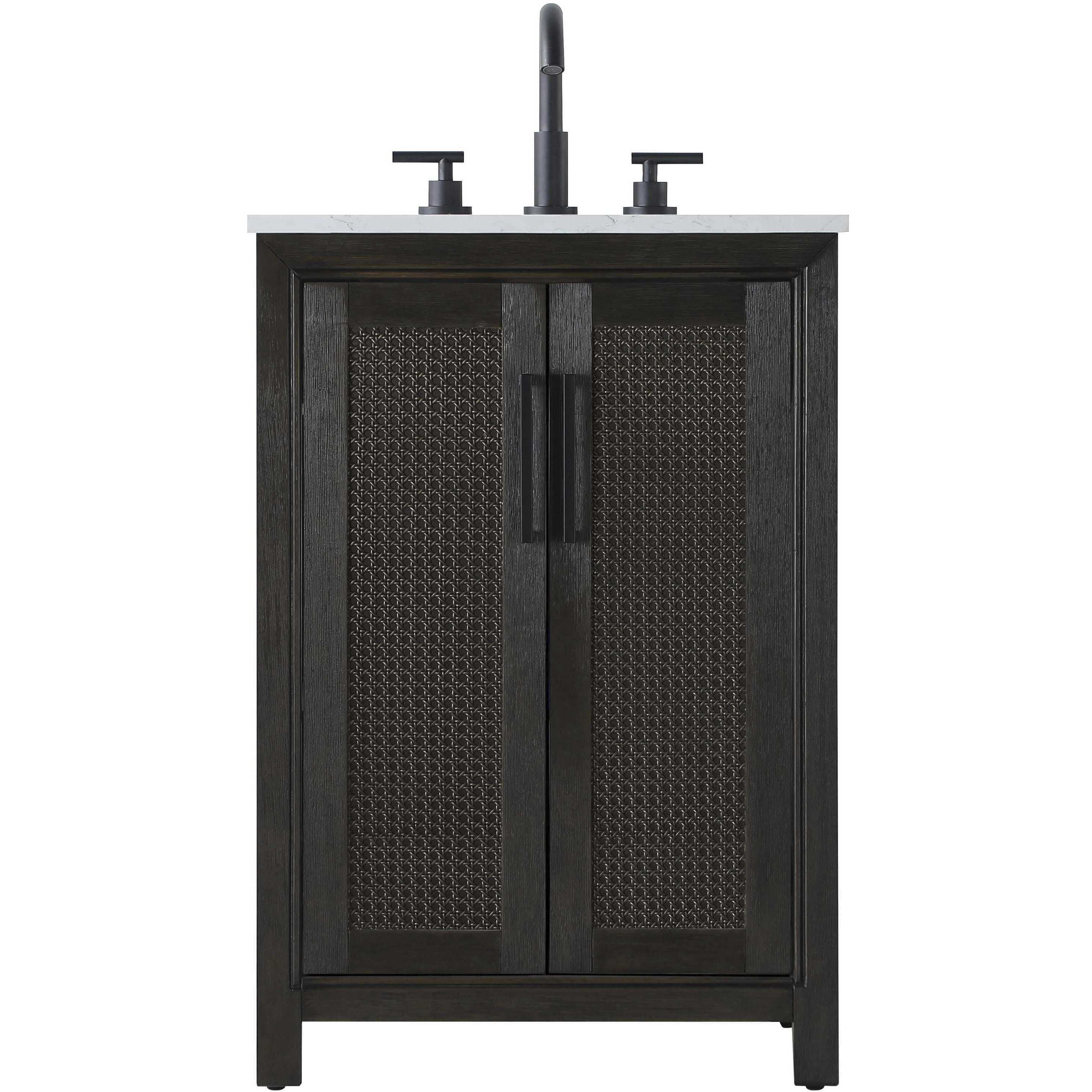 Alina 24 X 35 inch Chocolate Oak Bathroom Vanity Cabinet