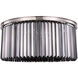 Sydney 8 Light 31.5 inch Polished nickel Flush Mount Ceiling Light in Silver Shade, Urban Classic