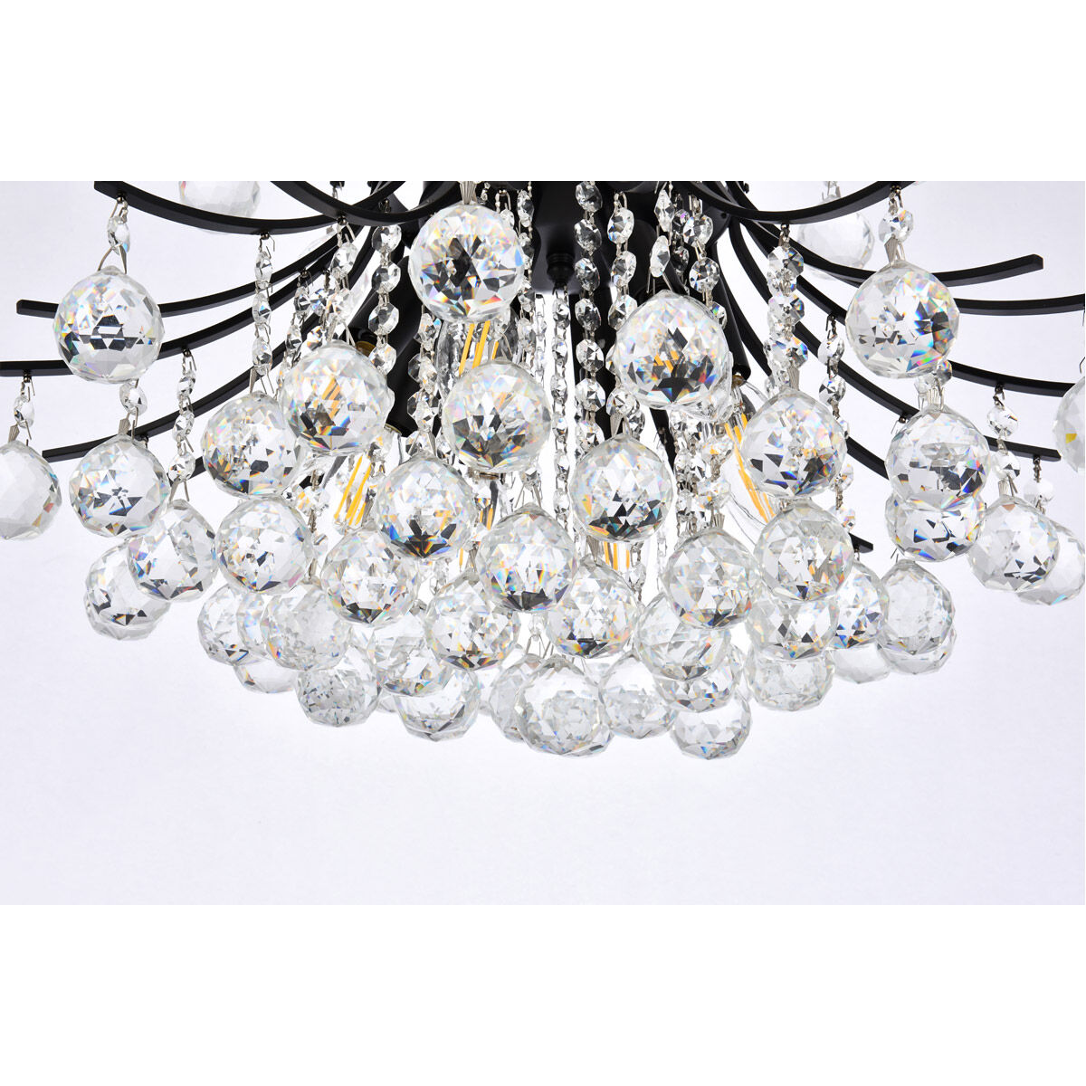 Toureg 10 Light 19 inch Black and Clear Pendant Ceiling Light in Royal Cut