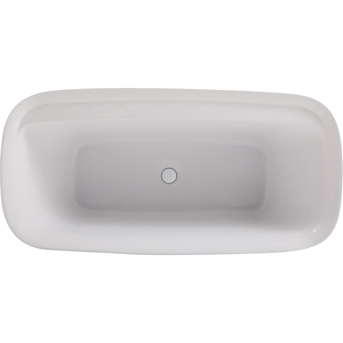 Calum Glossy White and Chrome Bathtub